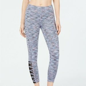 Ideology Space-Dyed Mesh-Trim Leggings - 2092